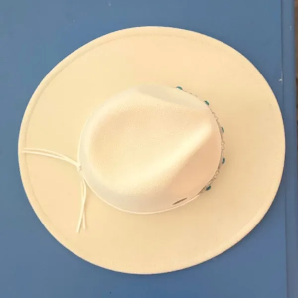 Adora cream cowboy felt hat White - Image 8