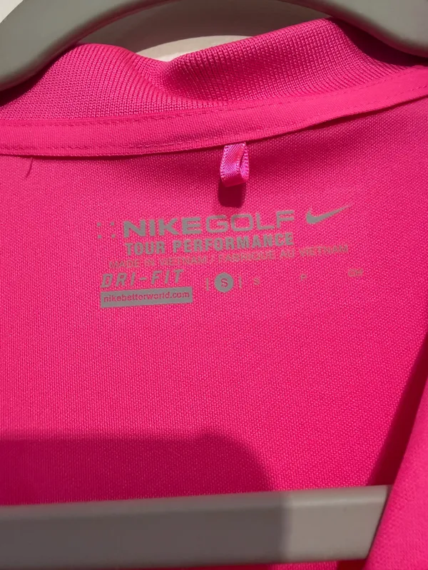 Nike Golf Tour Performance Dri-FIT Hot Pink Polo Shirt Women’s Size Small - Image 6