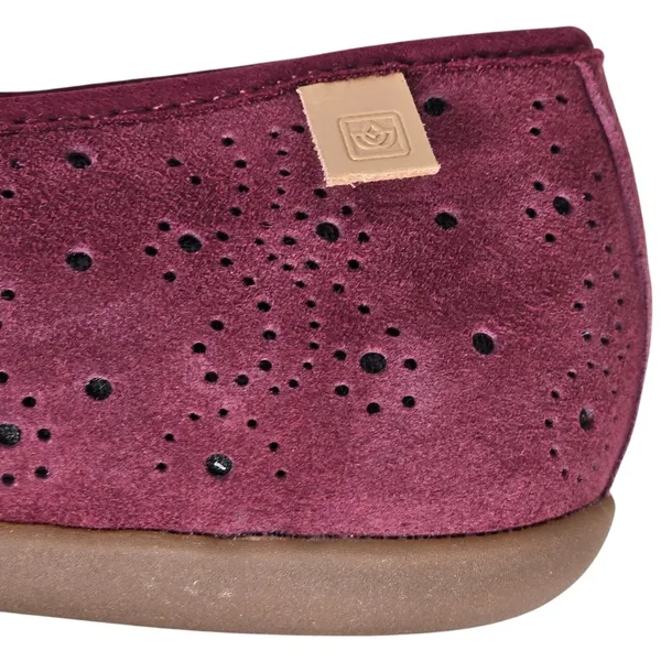 Spenco Women Suede Perforated Ballet Flats Slip On Shoes Mahogany Size 9‎ - Image 5
