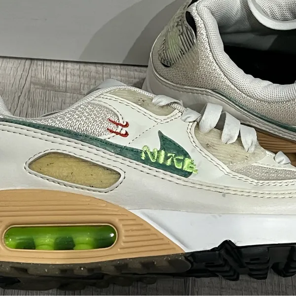 Nike Air Max 90 BRAND NEW!!! White Green Womens Sneakers Size 8 - Image 5