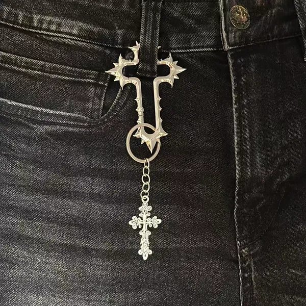 Cross Keychain Charm for Men Women Car Keychain Key Ring Bag Charm Carabiner - Image 7
