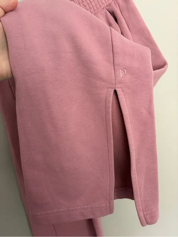 Pact Dusty Rose Courtside Split Leg Sweatpants Small - Image 5