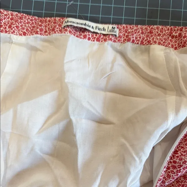 Abercrombie & Fitch red Mini A-Line Skirt Set top size S bottom size M - Image 8