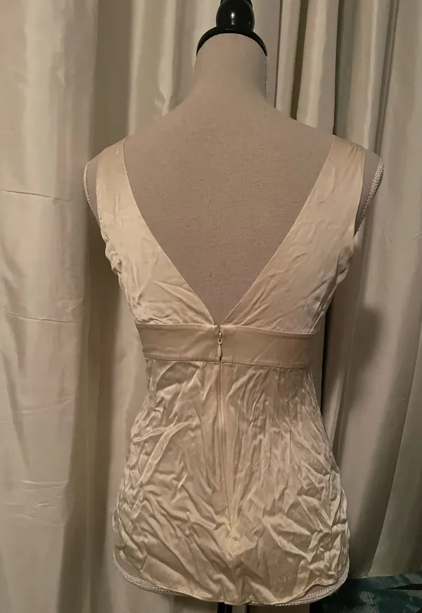 J.Crew Ivory Silk Deep V Cami - Image 3
