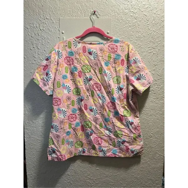 SB Scrubs Patterned Scrub Top Woman’s Size Large - Image 6