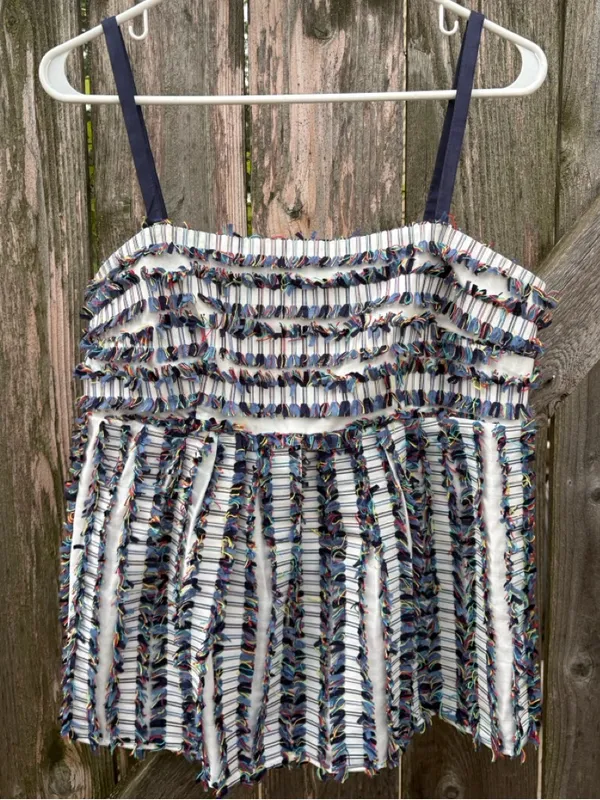 EUC Anthropologie Maeve Ember Fringed Babydoll Top Size 10 - Image 5