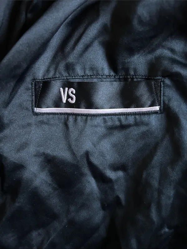 Victoria's Secret Black Satin Pajama Top with White Piping - Image 3