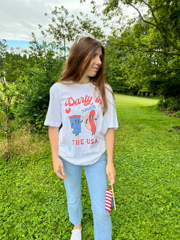 Bella + Canvas Party In The USA Tee - Image 2