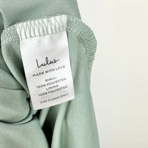 Lulus Heavenly Hues Sage Brush Maxi Dress Chiffon Bridesmaid Formal Medium NWT - Image 10