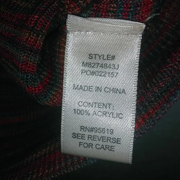 John Paul Richard XL Knit Capped Sleeve Flame Stitch Red Top - Image 6