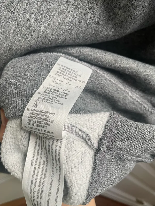 Hollister Men’s Hoodie Grey XL - Image 8