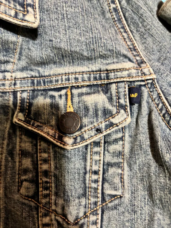 Vintage Abercrombie & Fitch dark washed vintage Jean jacket - Image 4
