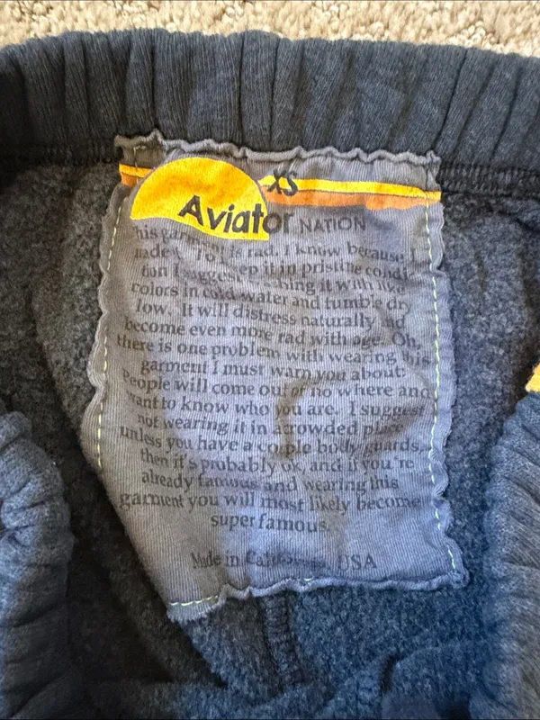 Avia Aviator Nation Gray Jogger Sweatpants with 5 Side Stripes - XS - Image 6