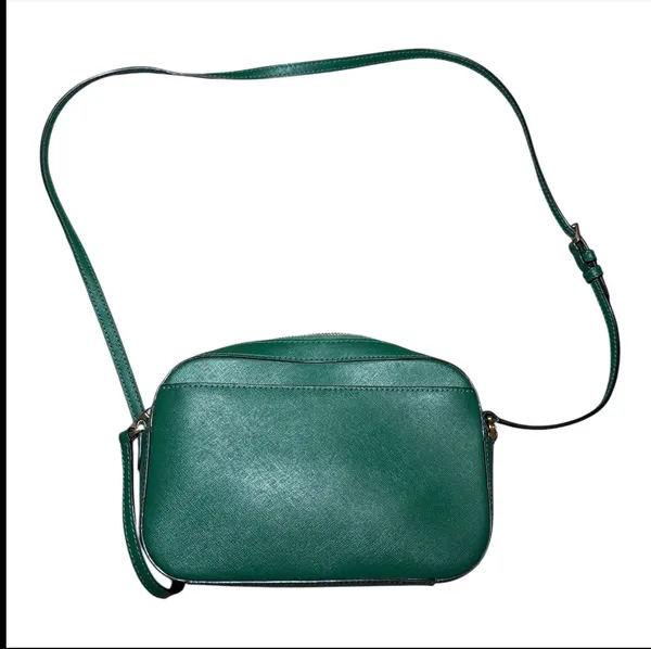 Michael Kors Jet‎ Set Large Saffiano Leather Crossbody Bag in Green - Image 3