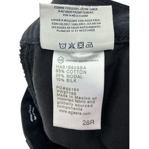 AG Adriano Goldschmied‎ Renn Utility Black High Rise Barrel Leg Pants 26R Gorp - Image 5