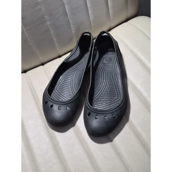 Women's Black Slip-On Comfort Flats W10 - Image 7