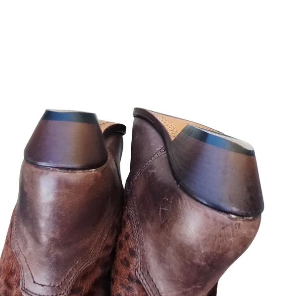 Ratio Leopard Print Haircalf Leather Cowboy Boots Brown Women‎ Size 7.5 - Image 9