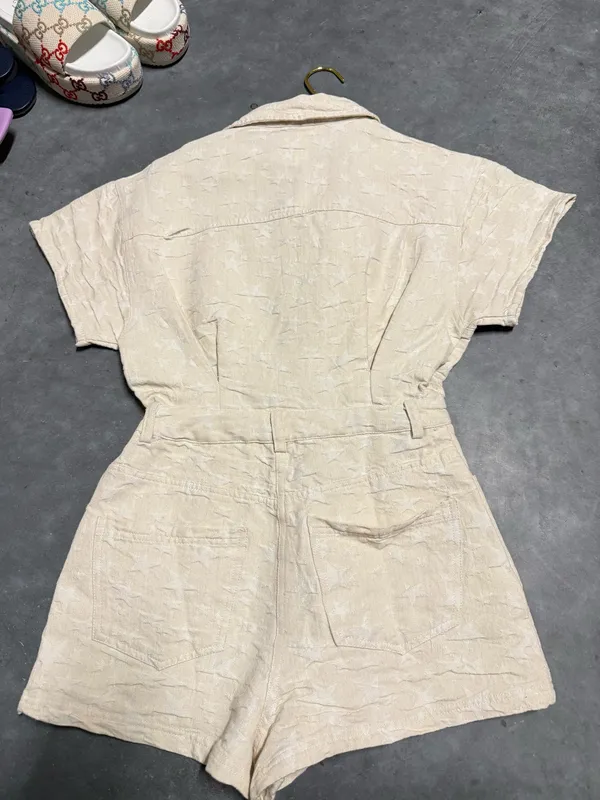 Denim romper Tan - Image 4