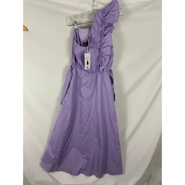 NWT Zesica Purple One Shoulder Maxi Dress Size Small - Image 5