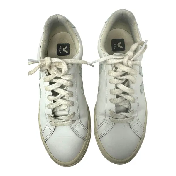 Veja Esplar Leather White Sneakers Size 38 (US 7) - Image 9
