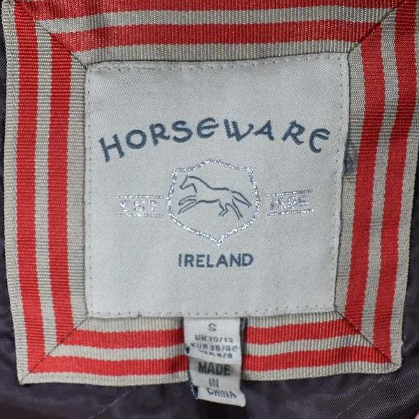 Horseware Ireland Woman's Brown Equestrian Bomber Jacket Striped Trim Small - Image 6