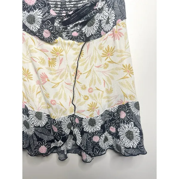 Intimately Free People Floral Summer Scarf Bandeau Top Small Mixed Print Smocked - Image 6