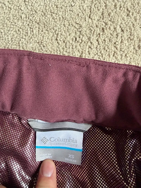Columbia Burgundy Snow Pants – Size XS - Image 3