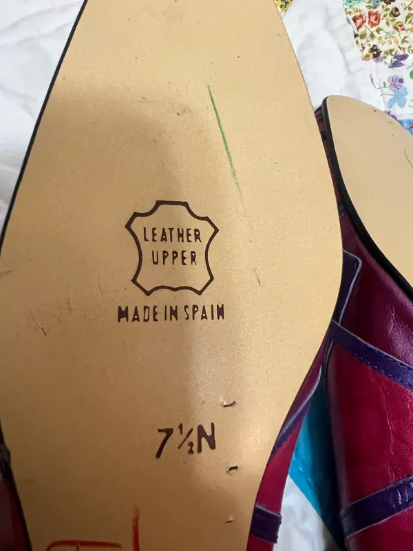 Margaret Jerrold Pink Leather Shoes Size 7.5 - Image 5