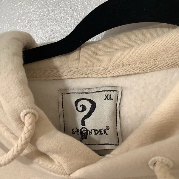 S-Ponder Y2K Style Graphic Funny Japanese Cat on Shark Cream‎ Cozy Hoodie XL - Image 8
