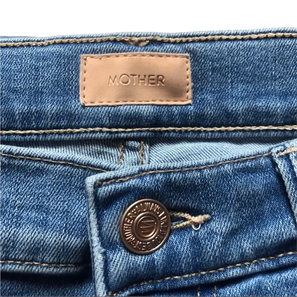 MOTHER Denim Stunner Zip Ankle Step Fray `Light Kitty Racer’ Size 27 Pre-Loved - Image 8