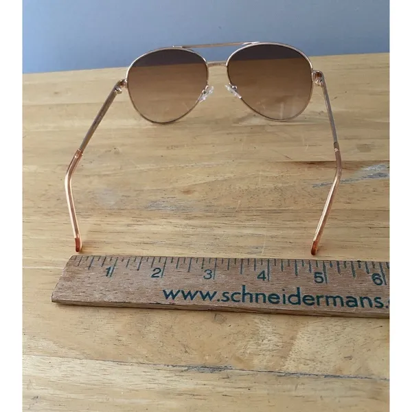 Guess Aviator Sunglasses Rose Gold Wire Frame Gradient Lenses 59 13-135 GUF241 - Image 10