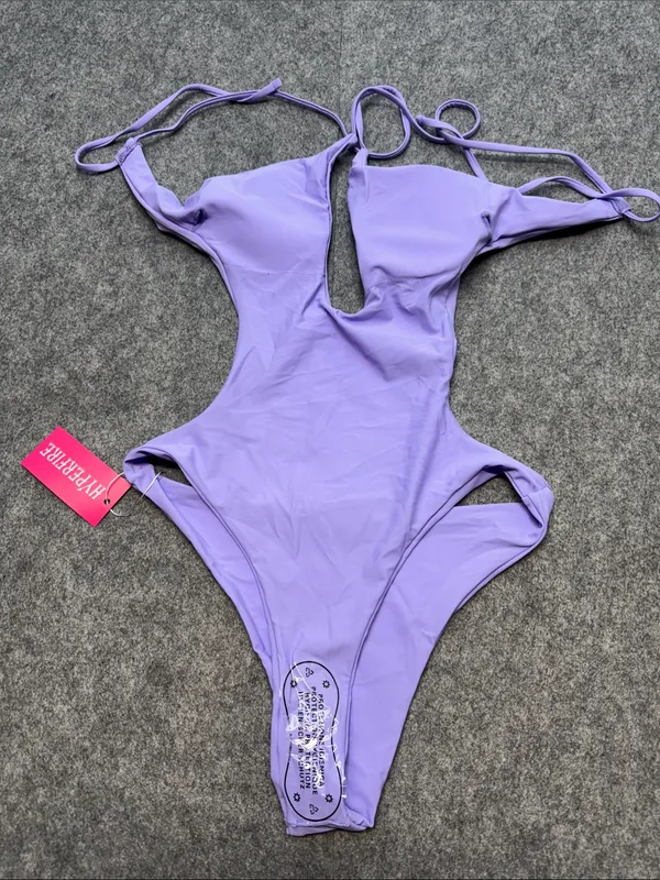 HYPERFIRE Sexy Criss Cross Halter Cut Out Backless Monokini Swimsuits - Image 9