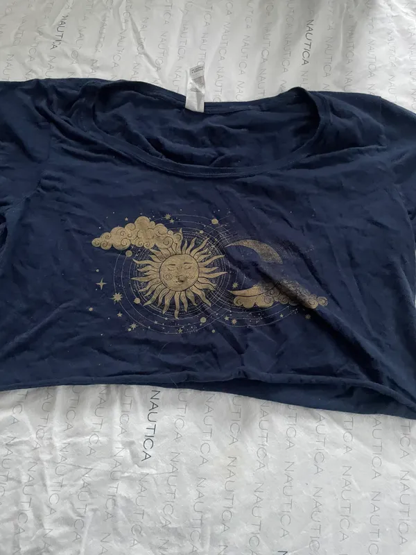 Women Size Medium Cut Off Crop Tee Multiple - Image 2