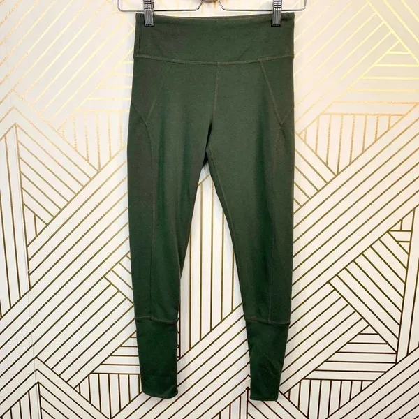 Free People Virgo Cropped Legging Khaki Green‎ - Image 4