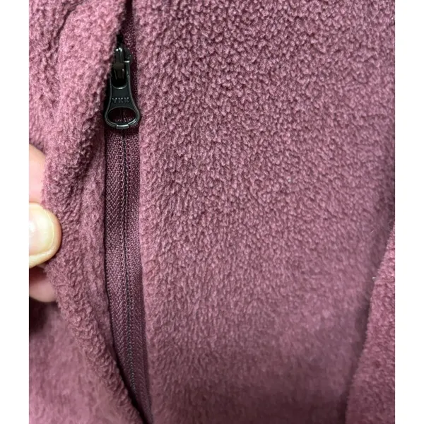 Quarter Zip Fleece Pullover Rose‎ Pink Soft Warm Activewear Outdoor HikingSmall - Image 3