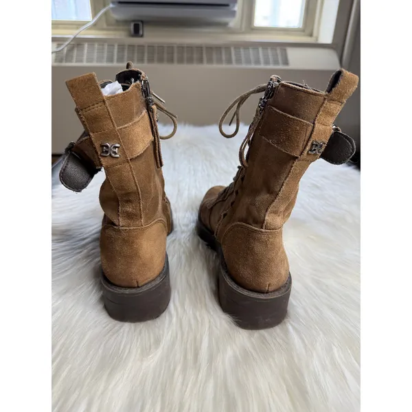 Sam Edelman Brown Suede Junip Combat Boots - Image 3