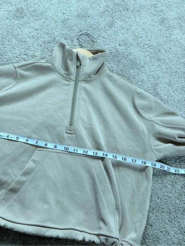 Lululemon Women’s Lululemon Brushed Softstreme Half Zip in Riverstone 4 - Image 12