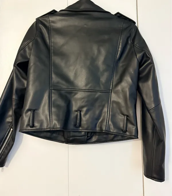 ZARA Leather Biker Faux Jacket - Image 3