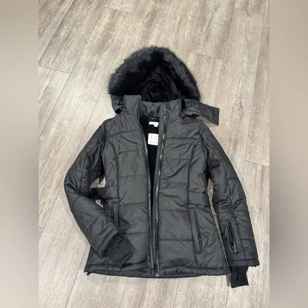 Topshop Women's Black Hooded Jacket - Image 2