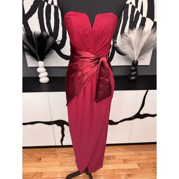 TFNC London Ollena Midi Dress Women's 8 Mulberry Purple Formal Cocktail NWT - Image 2