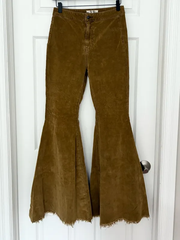 Free People We The Free Just Float On Cord Flare Pants, Velvet Corduroy - Image 2