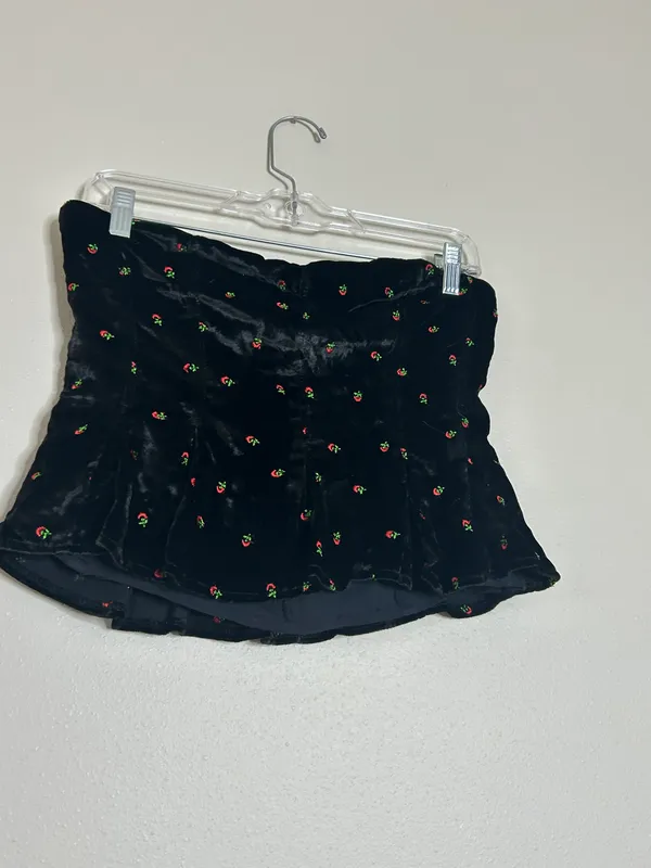 Black Velvet Tube Top - Image 2