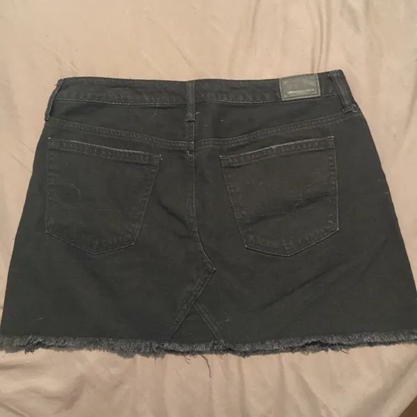American Eagle Black Denim Mini Skirt - Image 2
