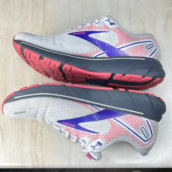 Brooks Ghost 14 Womens Running Shoes White Purple Pink 1203561B192 Size 10.5 B - Image 6