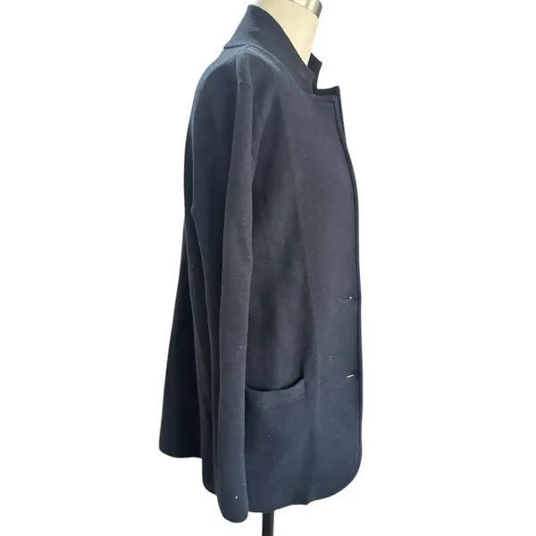 J.Crew Mercantile Knit Blazer Sweater Jacket Black Soft Cotton Size XS Cardigan - Image 3