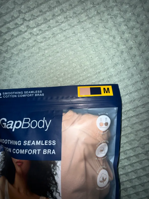 GapBody Smoothing Seamless‎ Cotton Comfort Bra - (2 Pack) M - Image 4