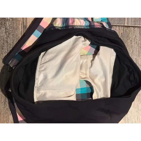 Lululemon Speed Up Shorts 4" Size 2 Rainbow Plaid Yellow Black‎ Running Athletic - Image 10