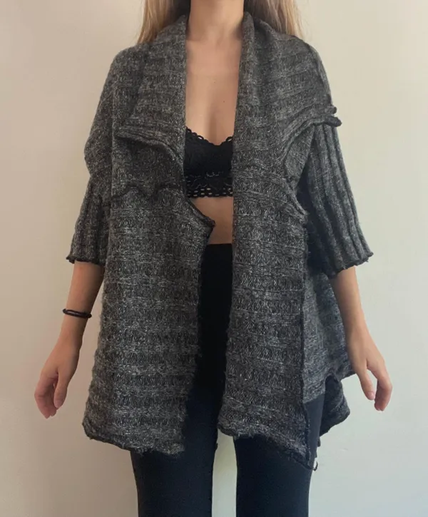 Grey Essential Cardigan Gray - Image 2
