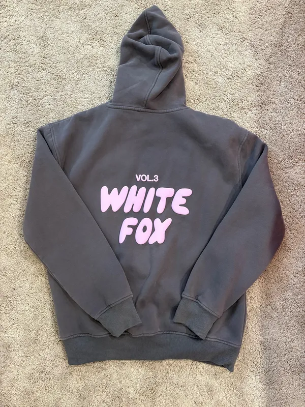 Grey White Fox Boutique Hoodie - Image 2