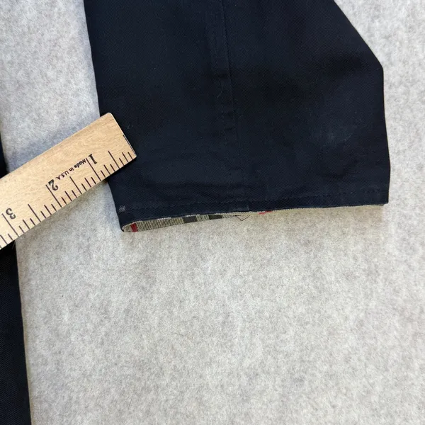 Burberry London Car Coat Women 6R Black Nova Chk Luxury Old Money Dark Academia - Image 8